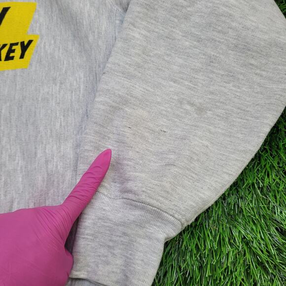 Vintage 80s Pickus Construction Sweatshirt XL 24x24 Crop Boxy USA - Picture 10 of 16